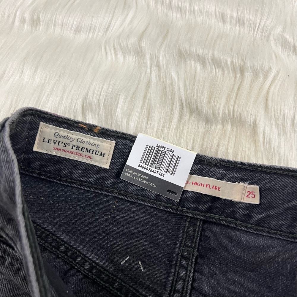 Levi's Women’s Size 25 x 32 Such A Doozie‎ 70's High Flare Denim Jeans - Picture 7 of 11
